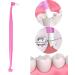 Gralara Dual-Ended Pet Dental Brush for Cats and Dogs - Ergonomic Design for Easy Cleaning Pink - Buy Online on GoSupps.com