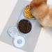 NATRUTH Cat Bowls Gravity Water & Double Food Triple Bowls Set with Mat & Spoon - Ideal for Wet/Dry Feeding - Grey - Buy Online on GoSupps.com