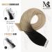 Moresoo 24 Ombre Tape In Hair Extensions - #1B Black, Ash Blonde & Platinum Blonde, 100g, 40PCS - Buy Online on GoSupps.com