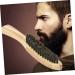 Minkissy Beard Brush for Men | Mustache Styling Tool & Stubble Comb | Wooden Face Brush for Beard Growth & Straightening | 17x3cm - Buy Online on GoSupps.com