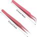 ALLY-MAGIC Y6-JMNZ Eyelash Extension Tweezers - Stainless Steel Straight & Curved Tip 2 Pack | Perfect for Professionals & Home Use - Buy Online on GoSupps.com