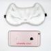 Cat Eyelashes Pattern Silk Eye Mask - Super Soft White Sleep Mask - Buy Online on GoSupps.com