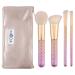 Moda Royal & Langnickel MSET-RCK4 Make-up brush set in full metallic rose complete face 5-part including a round powder angled Kabuki angle shader and smudger brush rose