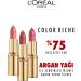 L'Or al Paris Color Riche Satin Smooth Lipstick Moisturising Pure Pigment Lip Colour With Omega 3 & Vitamin E 112 Paris Paris Paris 110 1 count (Pack of 1) - Buy Online on GoSupps.com