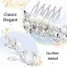 Brishow Silver Pearl Crystal Bride Wedding Hair Comb - Rhinestone Bridal Hair Accessories for Women and Girls - Buy Online on GoSupps.com
