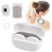 TENS Machine for Pain Relief Wireless puersit EMS Muscle Stimulator with 6 Modes Targeted Pain Relief Rechargeable Mini Massager Unit for Back Shoulder Knee Sciatica Pain(with Charging Case) White-tens