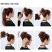 Dark Black Wavy Curly Messy Hair Bun Extension - 40g | Scrunchy Ponytail Hairpiece - Buy Online on GoSupps.com