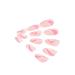 Vatocu Short Naked Pink French Artificial Nails - Wavy Lines Ballerina Acrylic Stick-On Nails for Women & Girls (24 Pieces) - International Shipping Available - Buy Online on GoSupps.com