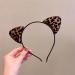 amangul Cute Leopard Print Animal Ear Headband Hair Clip Costume Supplies for Teenager Girl Adults Women Costume(Dark Brown) - Buy Online on GoSupps.com