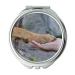 Mirror Compact Mirror Paw Hand Friendship Dog Human Close Up pocket mirror portable mirror