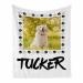 Custom Blanket for Pet with Photos Name Text Customized Blanket Personalized Soft Throw Blankets with Paw Print for Dog Cat 60 x 80 Inches 60 x 80 Inches Multi R30