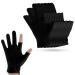 Dimeho 6 Pairs Moisturizing Cotton Gloves Touchscreen Overnight Sleeping Gloves Lightweight Nighttime Lotion Black Gloves for Bedtime Dry Hand Therapy Sensitive Irritated Skin SPA(Black)
