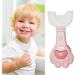 Kids U Shaped Toothbrush - Detachable Silicone Kids Toothbrush Manual 360 Degree Oral Teeth Cleaning Brush with Soft Silicone Head for Kids 2-6 Years Littryee Pink 1 count (Pack of 1) - Buy Online on GoSupps.com