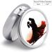 Round Pill Box - Ballroom Dance Print 3 Compartment Medicine Organizer Decorative Metal Portable Pocket Pill Case - Buy Online on GoSupps.com