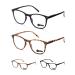 TERAISE Unisex Fashion Frosted Reading Glasses 2.0X Black+leopard