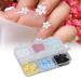 3D Nail Flowers Resin Nail Charms Rhinestone Superior Materials Portable Storage Box Easy Achieve Nail Art Designs Colorful Options for DIY Decoration