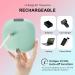 Merifun Lighted Compact Mirror 2-Sided 1X/10X Magnifying Mirror - USB Charging, Touch Screen, 56 LED Lights, Portable 4 inch Folding for Travel On The Go (Aqua) - Buy Online on GoSupps.com