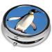 Cute Penguin Print Mini Round Pill Box - 3 Compartment Travel Pill Organizer for Home & Office - Buy Online on GoSupps.com