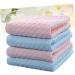 4pcs FRCOLOR Cotton Towel Set | Absorbent Makeup Remover & Facial Washcloths | Bathroom & Bath Supply Accessory | Baby Scarf | Blue - Buy Online on GoSupps.com