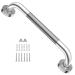 16 Inch Anti-Slip Shower Grab Bar, iMomwee Chrome Stainless Steel Bathroom Grab Bar Handle with Textured Grip, Shower Balance Bar, Safety Hand Rail Support, Handicap Elderly Senior Assist Bath Handle 16 inch chrome with te…