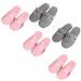 Tianmao 5 pairs of slipper hotels lipper tortier hip slippers with closed toes universal size 28.5 * 11cm coral fleece guest slippers for spa party guests hotel and travel unit size 3 pink 2 gray