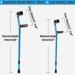 Forearm Crutches Adjustable Adjustable Crutch Aluminum Cane Height Adjustable Forearm Elbow Underarm Crutch Telescopic Blue Folding Walking Stick Lightweight Arm Crutch Journey - Buy Online on GoSupps.com