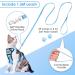 Breakproof Cat Dishes & Adjustable Soft Kitten Vest Set - Light Blue XS | Reflective Stripes for Safety - Buy Online on GoSupps.com
