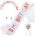 BAHABY Birthday Crowns for Women  IT'S MY BIRTHDAY Sash & Headband & Badge Set Princess Birthday Sash and Tiara Birthday Gifts for Women Girls Sweet Happy Birthday Accessories for Party Multicolor-2