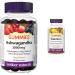 Webber Naturals Ashwagandha Gummy 45 Berry Flavoured Gummies & Vitamin C Gummy 125 mg 120 Gummies For Bones Teeth Immune and Antioxidant Health Vegan