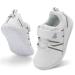 JOINFREE Baby Sneakers Toddler Shoes Soft Anti-Slip Sole Newborn First Walkers Infant Toddler Breathable Athletic Running Shoes 0-6 Months White