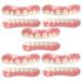 Xzlzmd dentures silica top Bottom dental prostheses lnstant repair of cracked or missing dental prosthesis cosmetic natural color temporary prosthesis teeth veneer 5 pairs