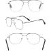 Koosufa Retro Pilot Reading Glasses - Anti Blue Light Metal Frame Strength 1.0-4.0 Unisex Fashion - Shop Now! - Buy Online on GoSupps.com