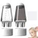 FEXPDL 2Pcs Hair Oil Applicator Bottle with a Gray Rag Portable Liquid Oil Dispenser Scalp Applicator Comb Hair Scalp Applicator Root Comb Applicator Bottle For Hair With Roller Ball(White Gray)
