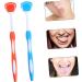 Lurrose Metal Spatula Set - 6 Stainless Steel Tongue Cleaners & Brushes | Effective Oral Hygiene Tools for Adults | Durable Orange & Blue Design - Buy Online on GoSupps.com