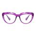 Eyekepper Reading Glasses for Women Rhinestone Reading Glasses Oversize Half Moon Design Glasses Purple 2.5 x