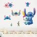 3D Lilo and Stitch Wall Stickers - Cartoon Wall Decals for Kids Room - 16.5X23.6 inch PVC Wall Decor - Buy Online on GoSupps.com