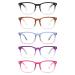 CCVOO 5 Pack Reading Glasses Blue Light Blocking Women/Men Anti UV Ray/Glare Readers Fashion Eyeglasses with Spring Hinge (B3 Mix 1.50)