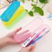 Upstore 4x Toothbrush & Toothpaste Storage Container - Breathable Dustproof Plastic with Hinged Lid - Random Color Selection - Buy Online on GoSupps.com