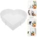 NUOBESTY Love Silicone Mold Decor Heart Shaped Epoxy Resin Molds Home Supply Household Products Multifunction White 21.1X20.3cm - Buy Online on GoSupps.com