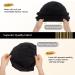 Silk Satin Lined Pretied Turban Bonnet with Tail Design - Black Sleep Cap for Men and Women - Buy Online on GoSupps.com