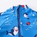 PythJooh Baby Boy Rash Guard Swimsuit with Shark Print Shorts | 12-18 Months | E - Happy Shark - Buy Online on GoSupps.com