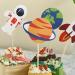 Pokinge 24 Pcs Creative Cupcake Topper Outer Space Cake Decoration Funny Spaceship Themed Party Supplies Cartoon Astronaut Rocket Planet for Children(24Pcs) - Buy Online on GoSupps.com