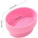 Makeup Brush Cleaner Mat Silicone Makeup Brush Cleaner Bowl Portable Divided Drying Compact In Size Makeup Brush Cleaner Effortlessly Cleaning Clean Dry Storage Makeup Brush Cleaning Bowl Pink - Buy Online on GoSupps.com