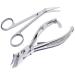 BeautyTytrack Podologist nail clippers - nail tongs for thick toenails - extra long nail scissors for fingernails & toenails - foot care instruments - nail snap in leather safety pocket