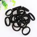 Super Soft Elastic Hair Ties - 60 Black Rubber Bands for Girls & Women | Metal-Free Everyday Use Scrunchies - Buy Online on GoSupps.com