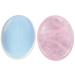 Lovionus89 rose quartz and opalit thumb take care of stone oval stress relax Reiki-crystal heal pocket palm stones pack with 2 stucco rose quartz and opalit 1 2 pieces (1 Pack)