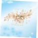 DOITOOL Gold Side Comb Hair Crystals Decor Alloy Hair Comb Hair Claw Hatchet Comb Floral Headpiece Crystal Flower Comb Rhinestone Headpiece Crystal Decor Accessories Pearl Bride - Buy Online on GoSupps.com