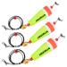 THKFISH Fishing Bobbers Fishing Floats Weighted Bobbers for Fishing Popping Cork Float Rig Rattle Popping Cork Weighted Popping Floats Saltwater Fishing Tackle 4PCS A-YELLOW-WITH WIRE 1.23oz/35g-4PCS