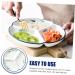 GRIRIW Ceramic Grid Plate Divided Appetizer Dish Salad Shallow Sectional Plate Ceramics Divider Child Snack 20.5X20.5X3CM Assorted Color 3 - Buy Online on GoSupps.com