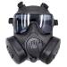 M50 Airsoft Mask Tactical Full Face Eye Protection Goggles Skull with Filter Fans Outdoor Sport CS Protective Paintball Eye Protection Gas Mask Black